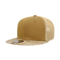 Decky 1055 Camo Trucker Hats High Profile 6 Panel Snapback Caps Flat Bill Mesh Wholesale