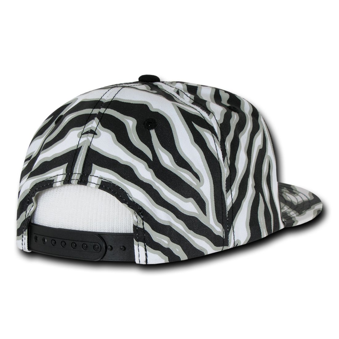 Decky 1060 Zebra Print Snapback Hats High Profile 6 Panel Caps Flat Bill Wholesale