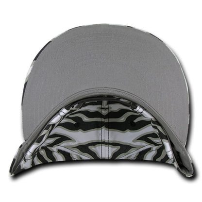 Decky 1060 Zebra Print Snapback Hats High Profile 6 Panel Caps Flat Bill Wholesale