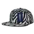 Decky 1060 Zebra Print Snapback Hats High Profile 6 Panel Caps Flat Bill Wholesale