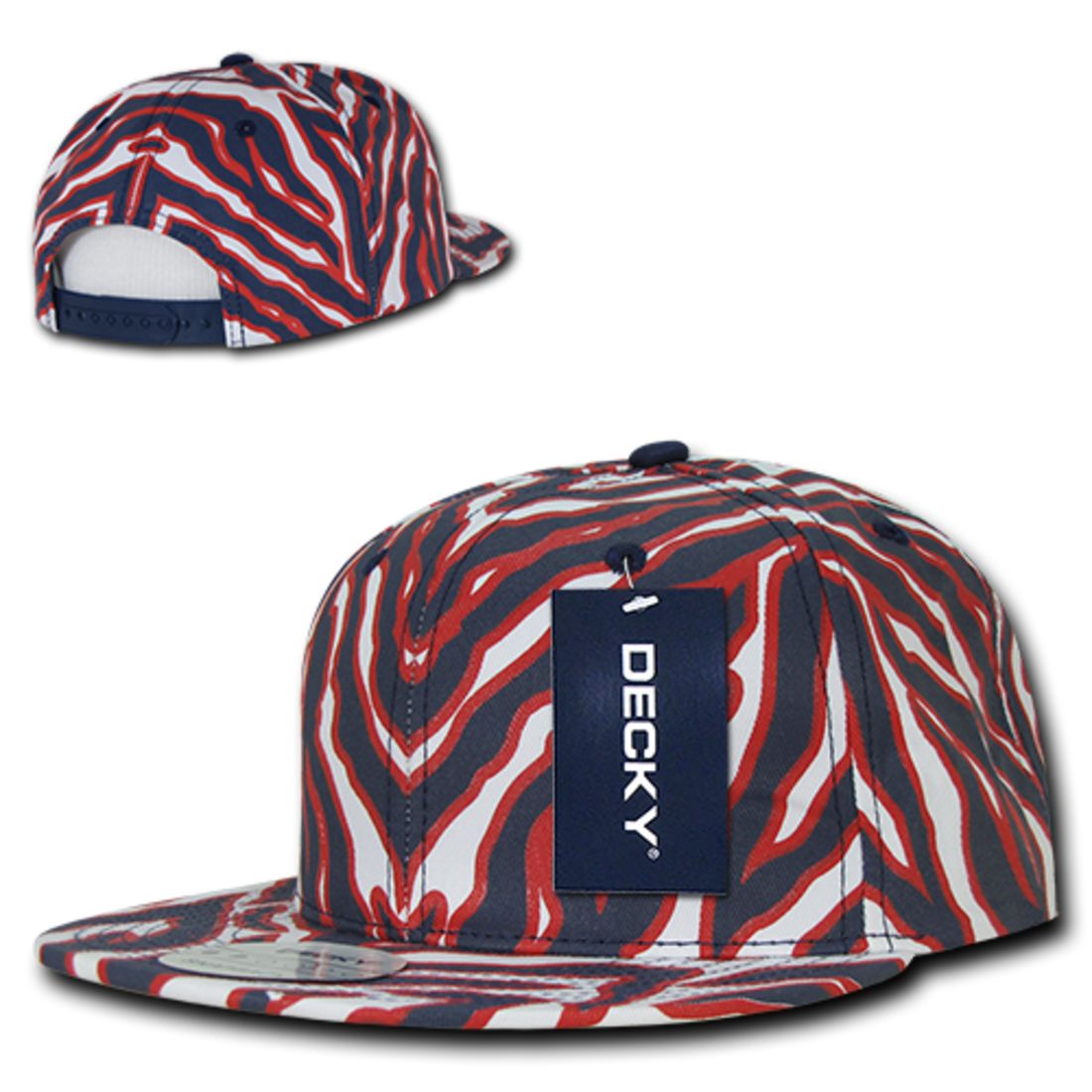 Decky 1060 Zebra Print Snapback Hats High Profile 6 Panel Caps Flat Bill Wholesale