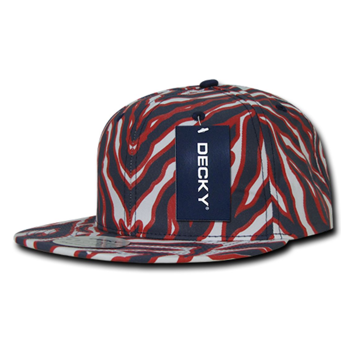 Decky 1060 Zebra Print Snapback Hats High Profile 6 Panel Caps Flat Bill Wholesale