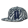 Decky 1060 Zebra Print Snapback Hats High Profile 6 Panel Caps Flat Bill Wholesale
