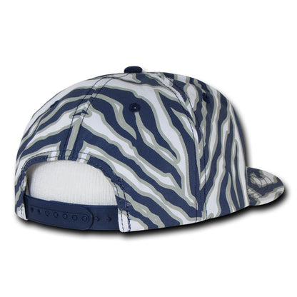 Decky 1060 Zebra Print Snapback Hats High Profile 6 Panel Caps Flat Bill Wholesale