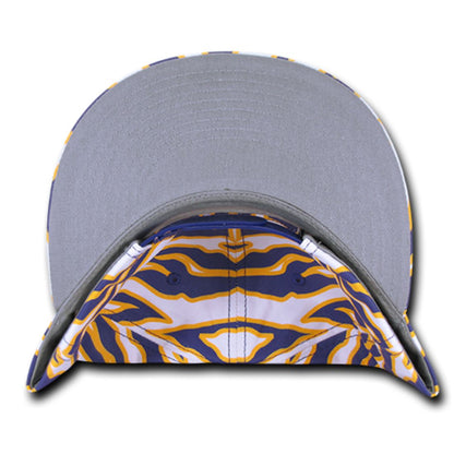 Decky 1060 Zebra Print Snapback Hats High Profile 6 Panel Caps Flat Bill Wholesale