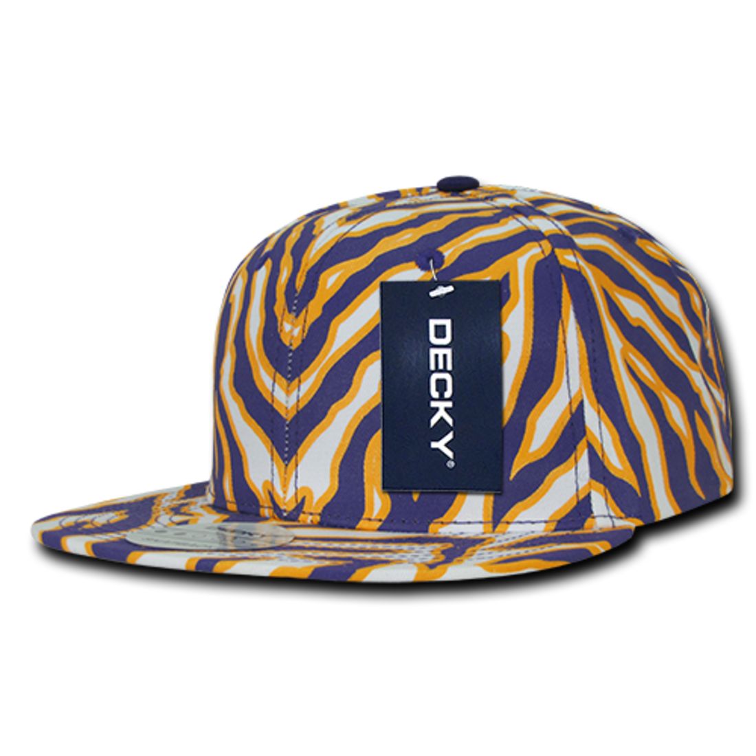 Decky 1060 Zebra Print Snapback Hats High Profile 6 Panel Caps Flat Bill Wholesale