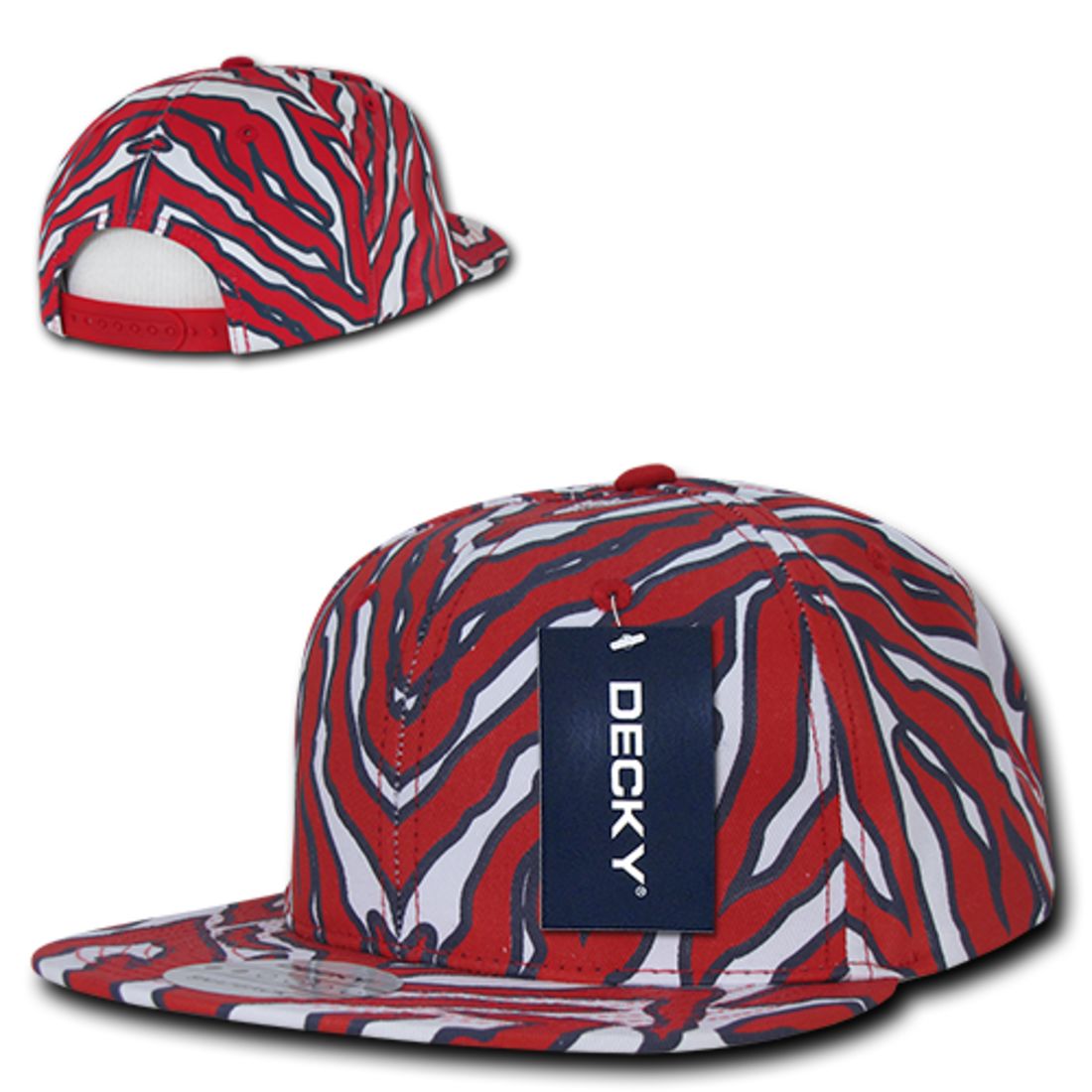 Decky 1060 Zebra Print Snapback Hats High Profile 6 Panel Caps Flat Bill Wholesale