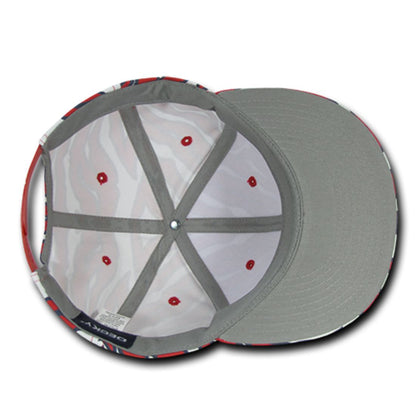 Decky 1060 Zebra Print Snapback Hats High Profile 6 Panel Caps Flat Bill Wholesale