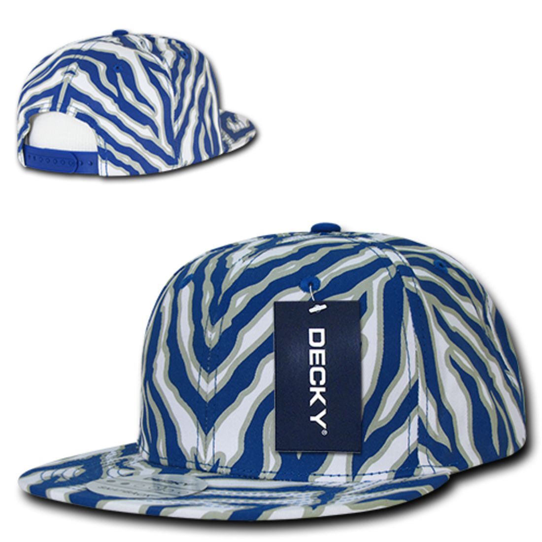 Decky 1060 Zebra Print Snapback Hats High Profile 6 Panel Caps Flat Bill Wholesale