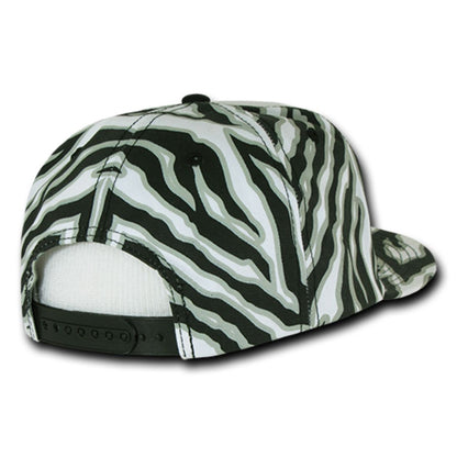 Decky 1061 Zebra Print Snapback Hats High Profile 6 Panel Baseball Caps Flat Bill Wholesale