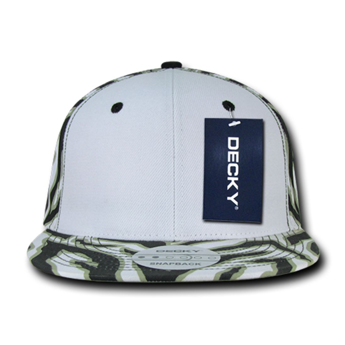 Decky 1061 Zebra Print Snapback Hats High Profile 6 Panel Baseball Caps Flat Bill Wholesale
