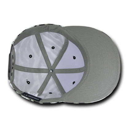 Decky 1061 Zebra Print Snapback Hats High Profile 6 Panel Baseball Caps Flat Bill Wholesale