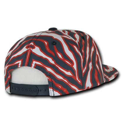 Decky 1061 Zebra Print Snapback Hats High Profile 6 Panel Baseball Caps Flat Bill Wholesale