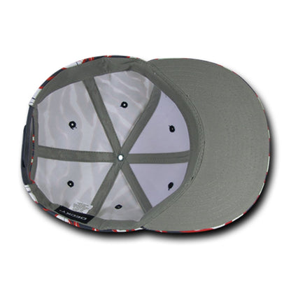 Decky 1061 Zebra Print Snapback Hats High Profile 6 Panel Baseball Caps Flat Bill Wholesale