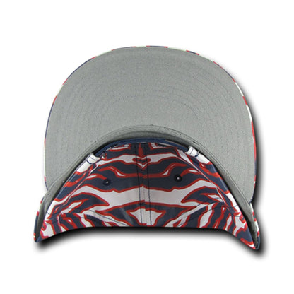 Decky 1061 Zebra Print Snapback Hats High Profile 6 Panel Baseball Caps Flat Bill Wholesale