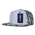 Decky 1061 Zebra Print Snapback Hats High Profile 6 Panel Baseball Caps Flat Bill Wholesale
