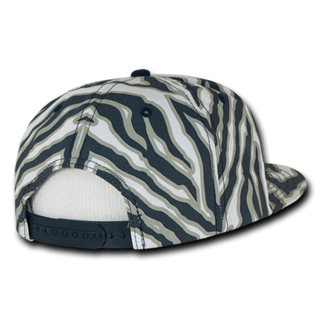 Decky 1061 Zebra Print Snapback Hats High Profile 6 Panel Baseball Caps Flat Bill Wholesale