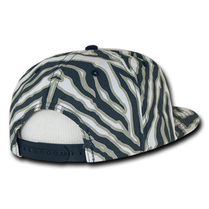 Decky 1061 Zebra Print Snapback Hats High Profile 6 Panel Baseball Caps Flat Bill Wholesale