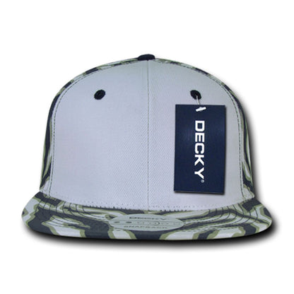 Decky 1061 Zebra Print Snapback Hats High Profile 6 Panel Baseball Caps Flat Bill Wholesale