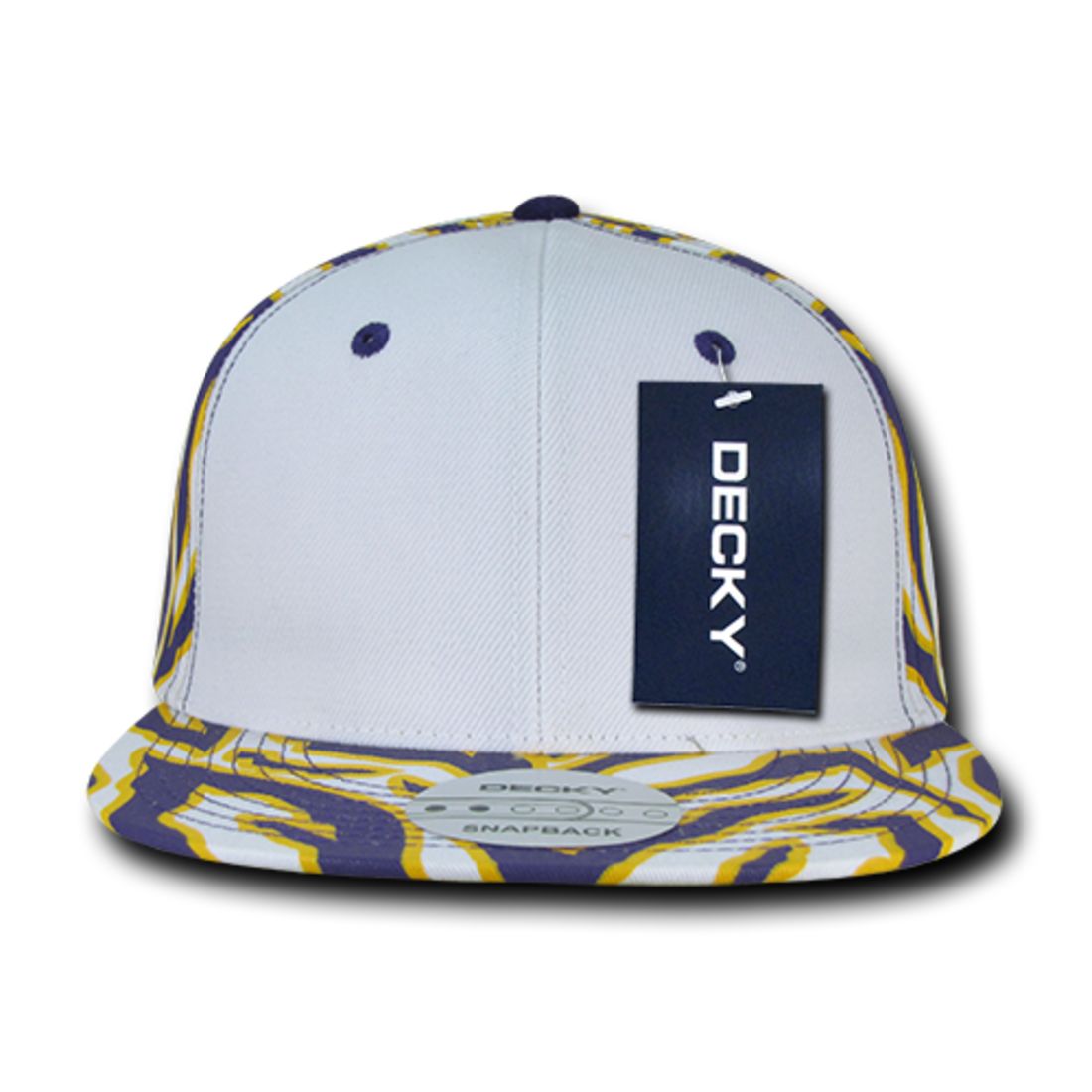 Decky 1061 Zebra Print Snapback Hats High Profile 6 Panel Baseball Caps Flat Bill Wholesale