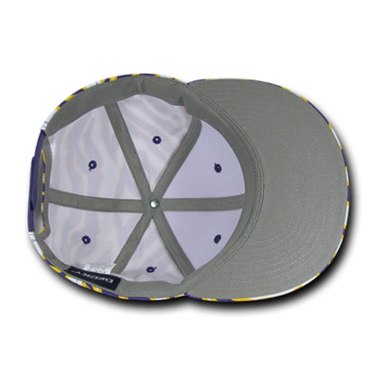 Decky 1061 Zebra Print Snapback Hats High Profile 6 Panel Baseball Caps Flat Bill Wholesale