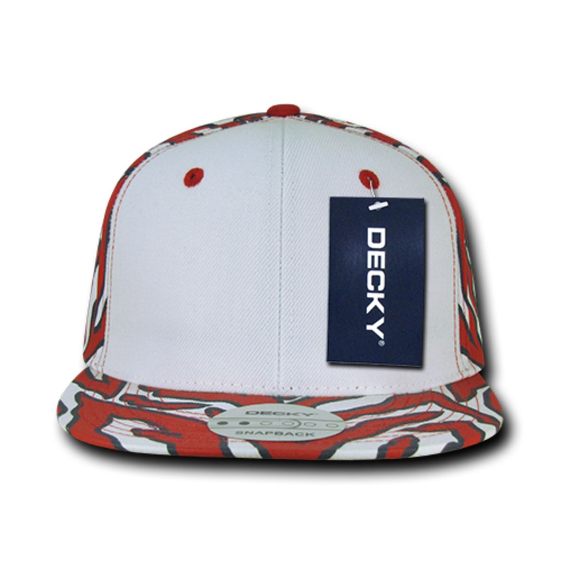 Decky 1061 Zebra Print Snapback Hats High Profile 6 Panel Baseball Caps Flat Bill Wholesale