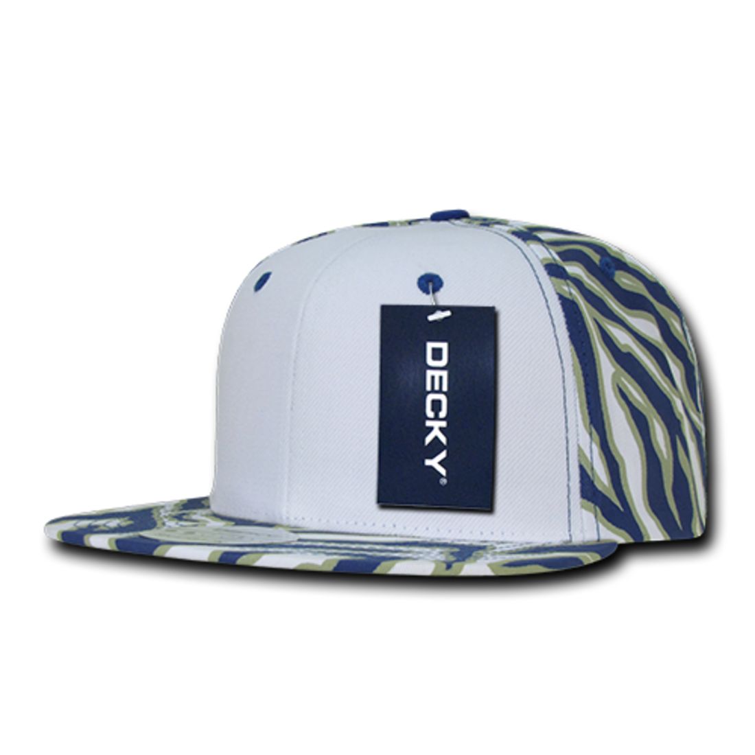 Decky 1061 Zebra Print Snapback Hats High Profile 6 Panel Baseball Caps Flat Bill Wholesale