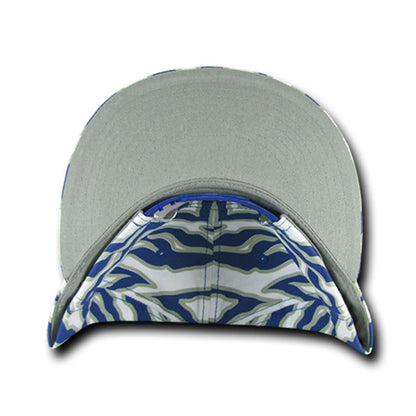 Decky 1061 Zebra Print Snapback Hats High Profile 6 Panel Baseball Caps Flat Bill Wholesale