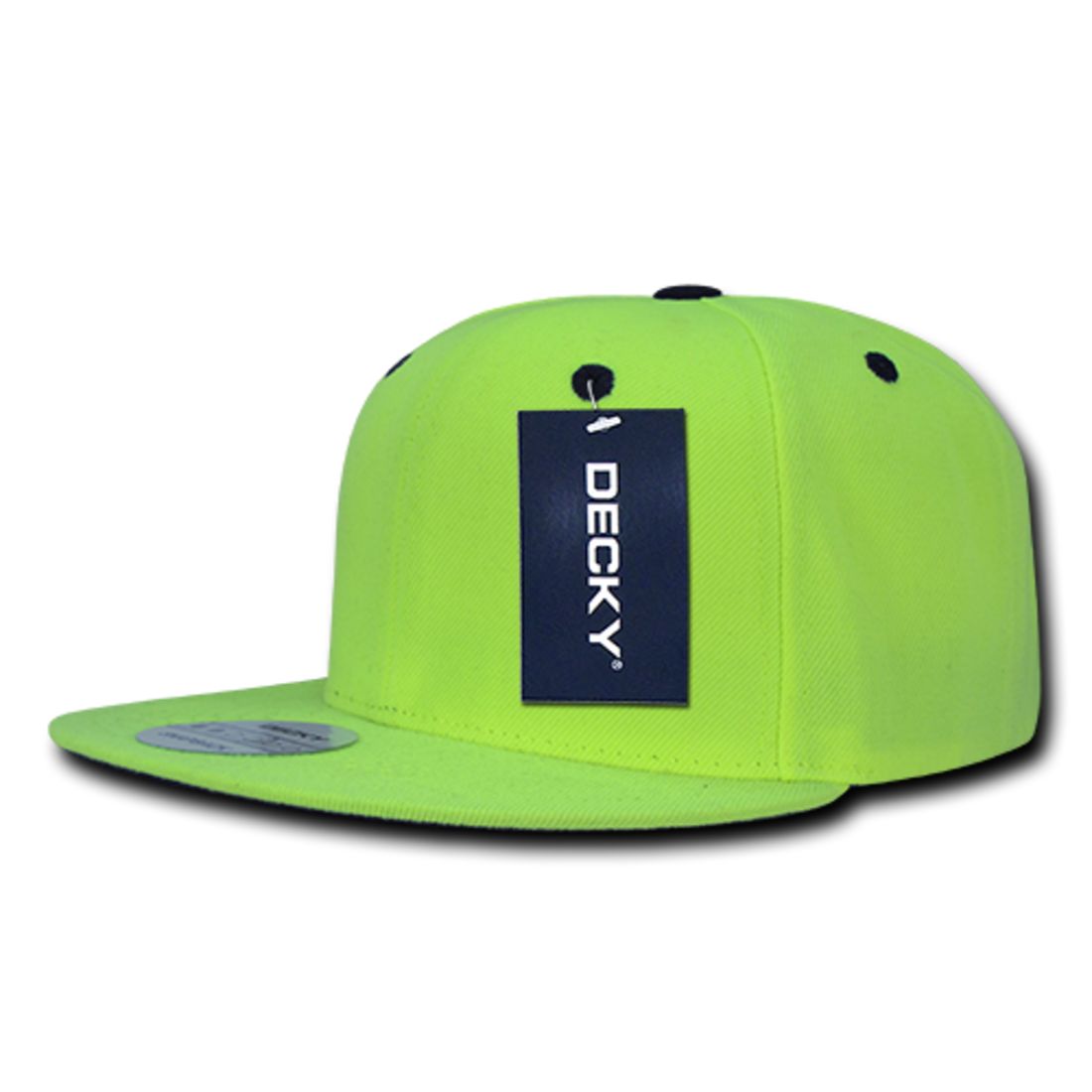 Decky 1077 High Profile Neon Snapback Hats 6 Panel Baseball Caps Structured Wholesale