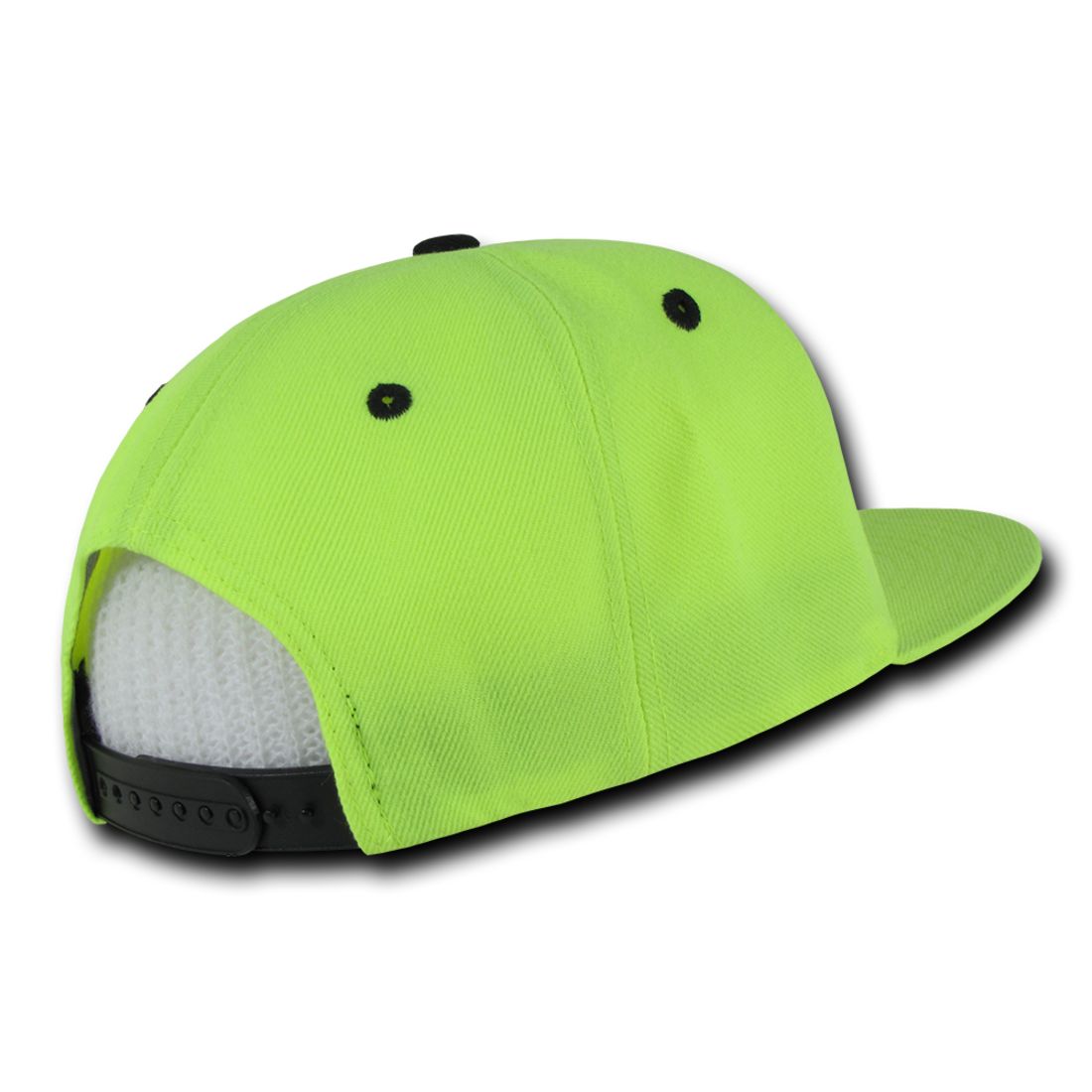 Decky 1077 High Profile Neon Snapback Hats 6 Panel Baseball Caps Structured Wholesale