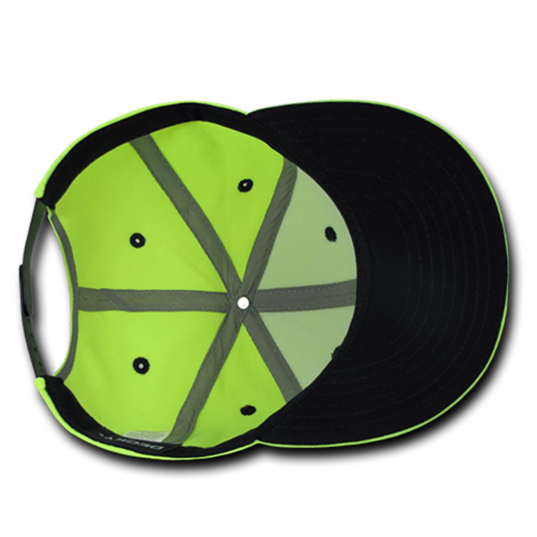 Decky 1077 High Profile Neon Snapback Hats 6 Panel Baseball Caps Structured Wholesale