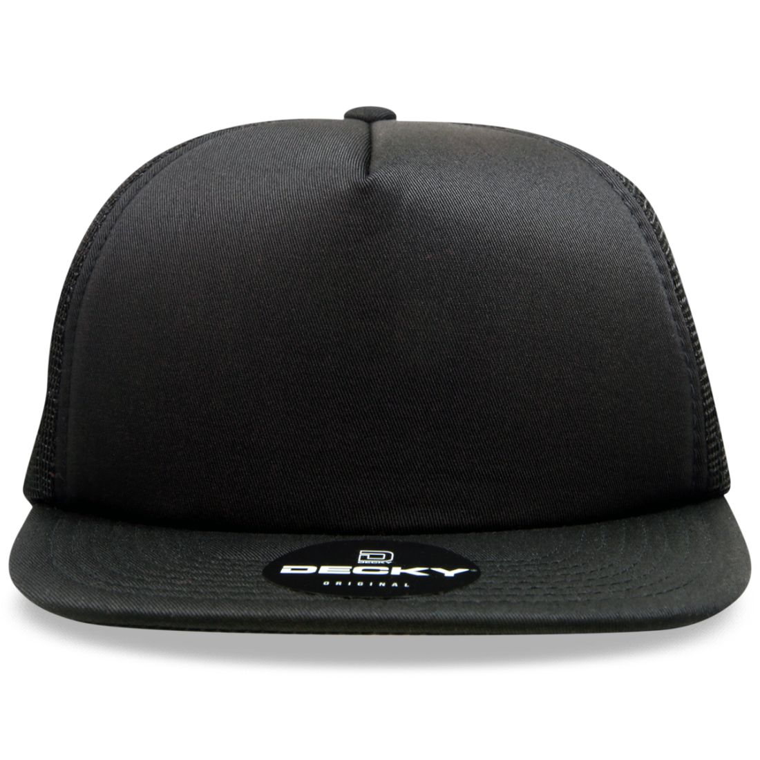 Decky 1080 High Profile Foam Trucker Snapback Hats 5 Panel Flat Bill Caps Wholesale