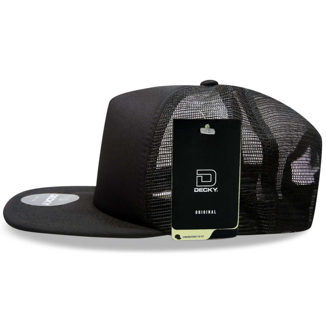 Decky 1080 High Profile Foam Trucker Snapback Hats 5 Panel Flat Bill Caps Wholesale