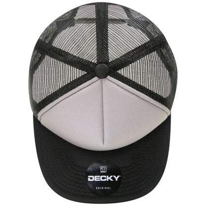 Decky 1080 High Profile Foam Trucker Snapback Hats 5 Panel Flat Bill Caps Wholesale
