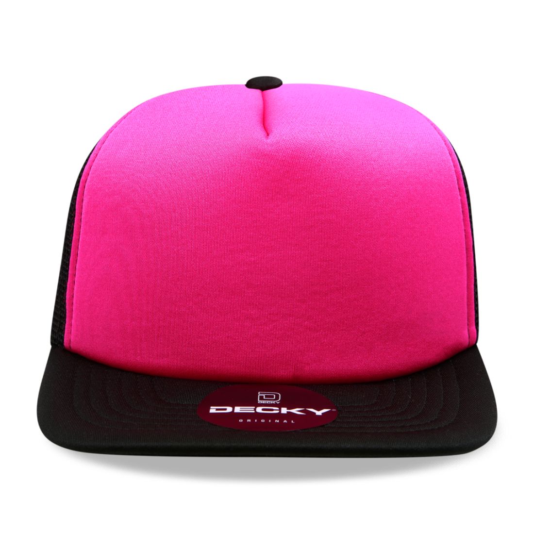 Decky 1080 High Profile Foam Trucker Snapback Hats 5 Panel Flat Bill Caps Wholesale