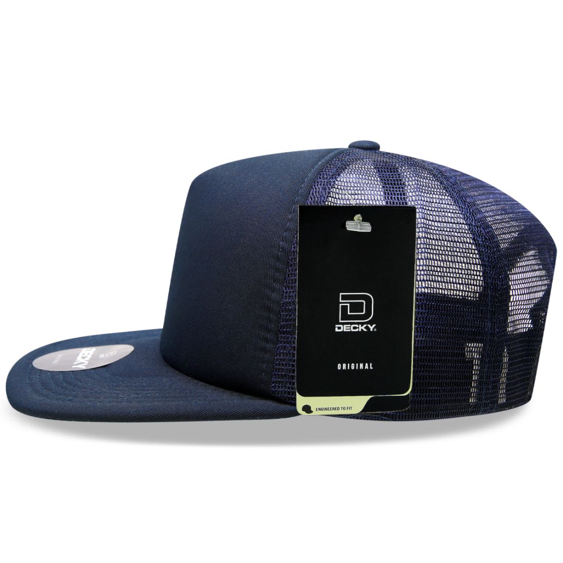 Decky 1080 High Profile Foam Trucker Snapback Hats 5 Panel Flat Bill Caps Wholesale