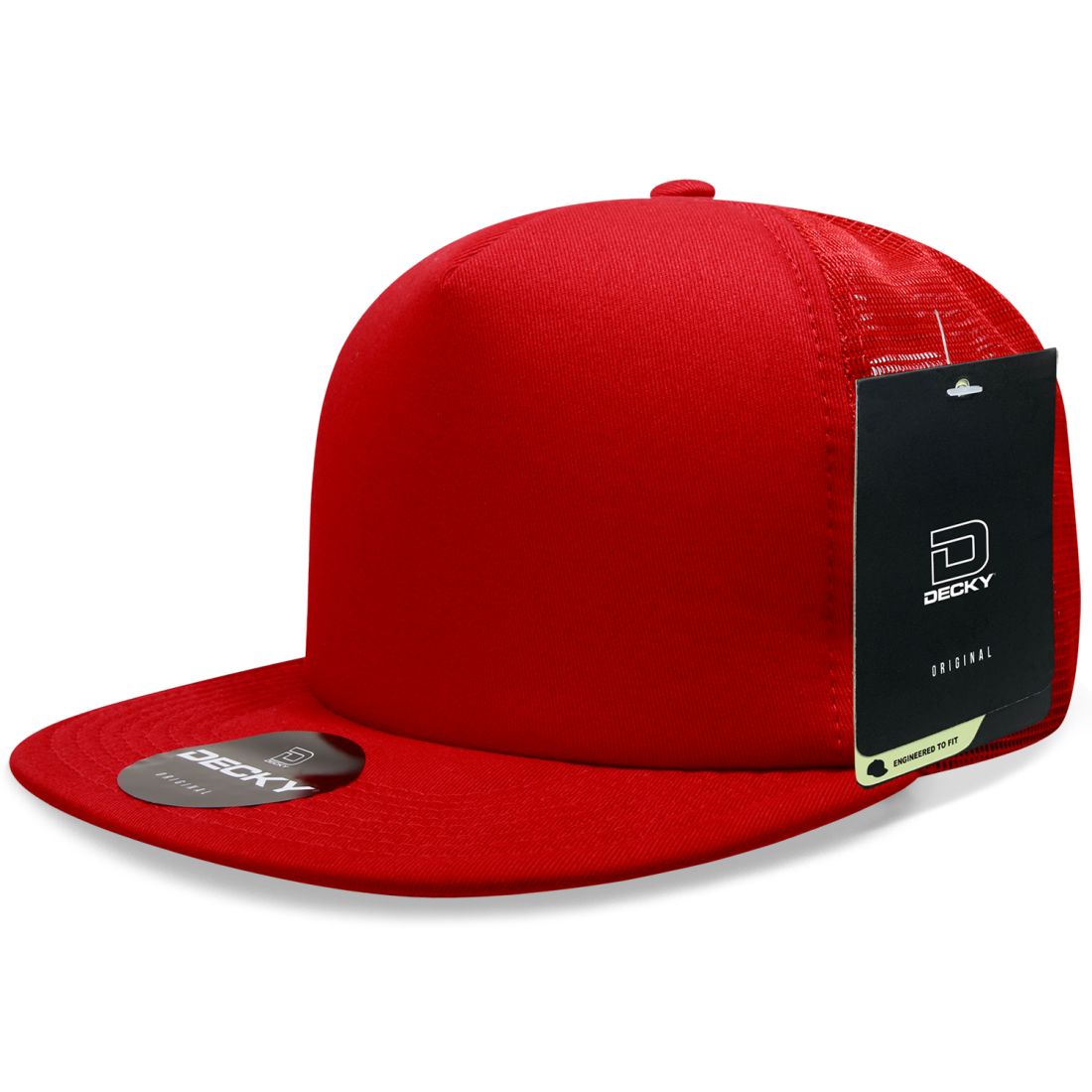 Decky 1080 High Profile Foam Trucker Snapback Hats 5 Panel Flat Bill Caps Wholesale