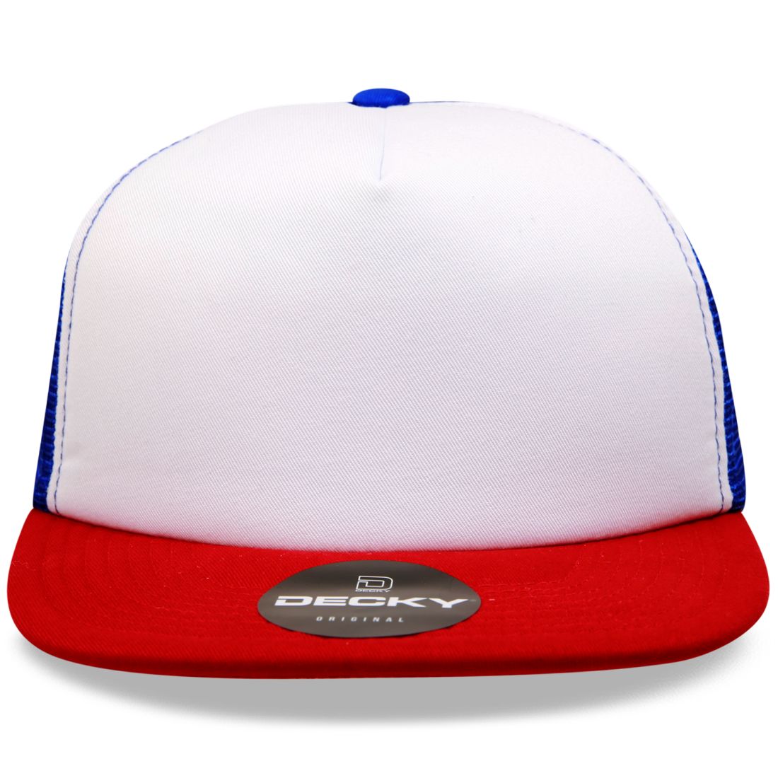 Decky 1080 High Profile Foam Trucker Snapback Hats 5 Panel Flat Bill Caps Wholesale