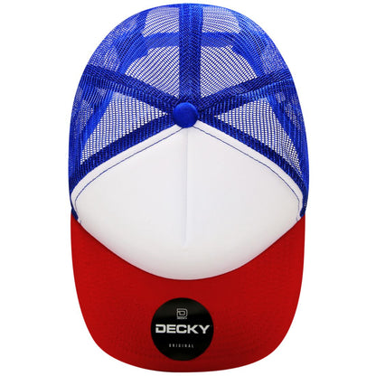 Decky 1080 High Profile Foam Trucker Snapback Hats 5 Panel Flat Bill Caps Wholesale