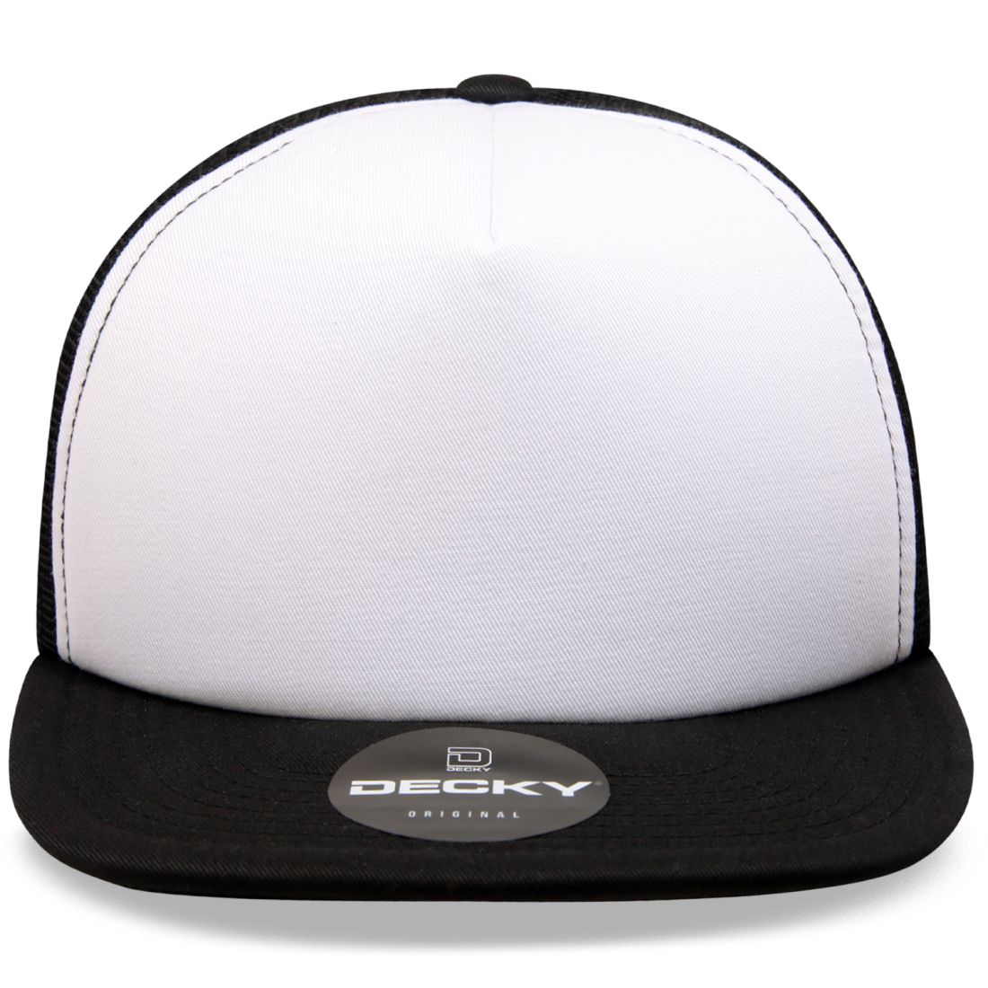 Decky 1080 High Profile Foam Trucker Snapback Hats 5 Panel Flat Bill Caps Wholesale