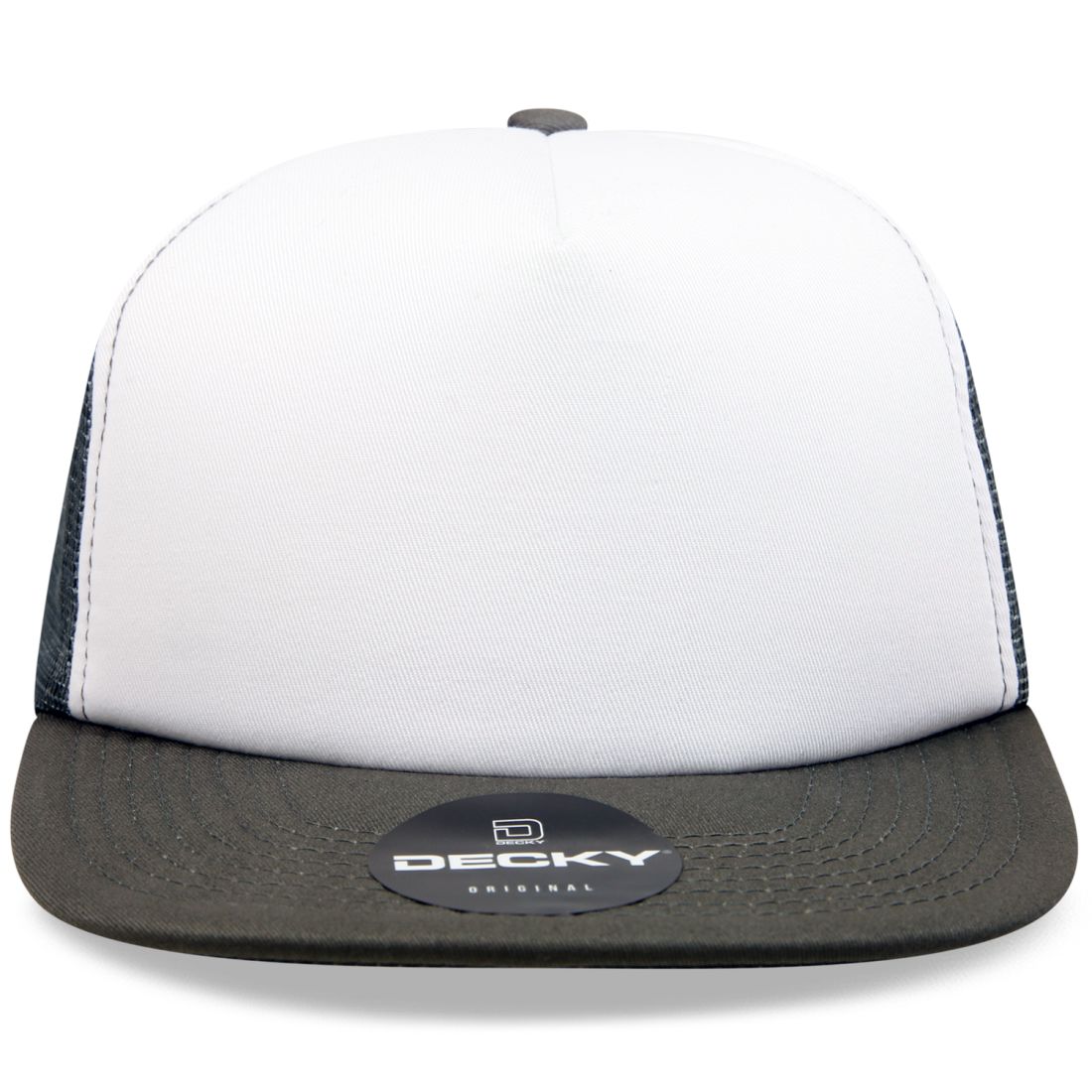 Decky 1080 High Profile Foam Trucker Snapback Hats 5 Panel Flat Bill Caps Wholesale