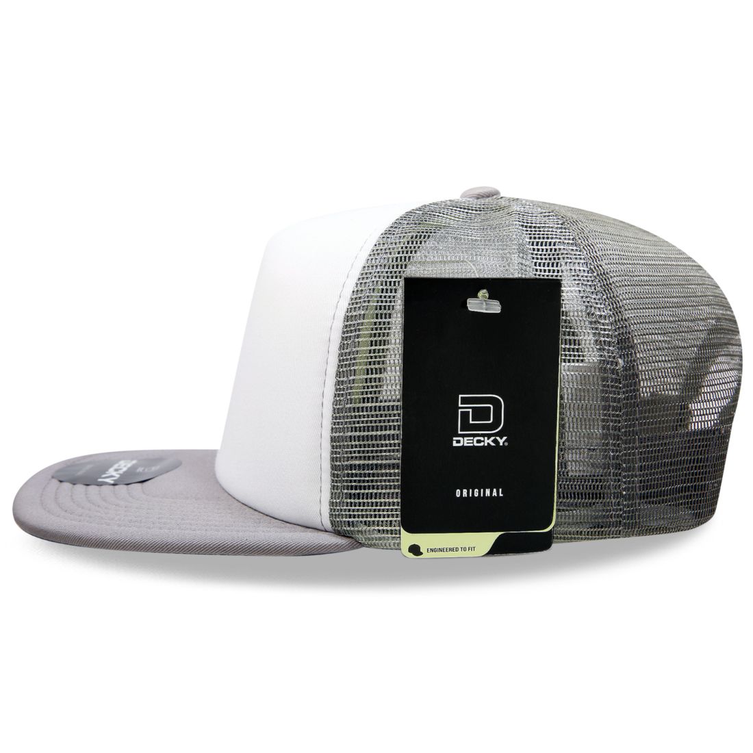 Decky 1080 High Profile Foam Trucker Snapback Hats 5 Panel Flat Bill Caps Wholesale
