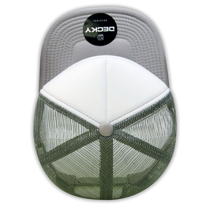 Decky 1080 High Profile Foam Trucker Snapback Hats 5 Panel Flat Bill Caps Wholesale