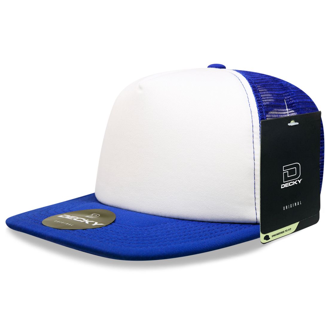 Decky 1080 High Profile Foam Trucker Snapback Hats 5 Panel Flat Bill Caps Wholesale