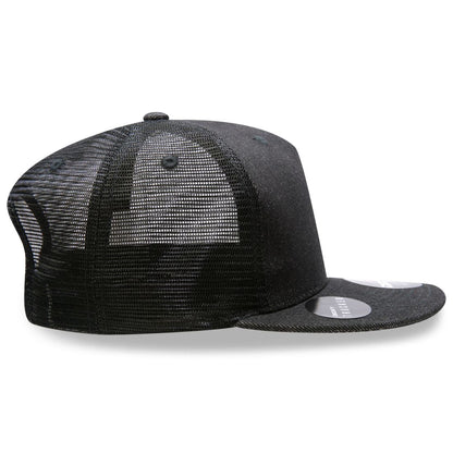 Decky 1082 High Profile Denim Trucker Snapback Hats 5 Panel Flat Bill Caps Wholesale