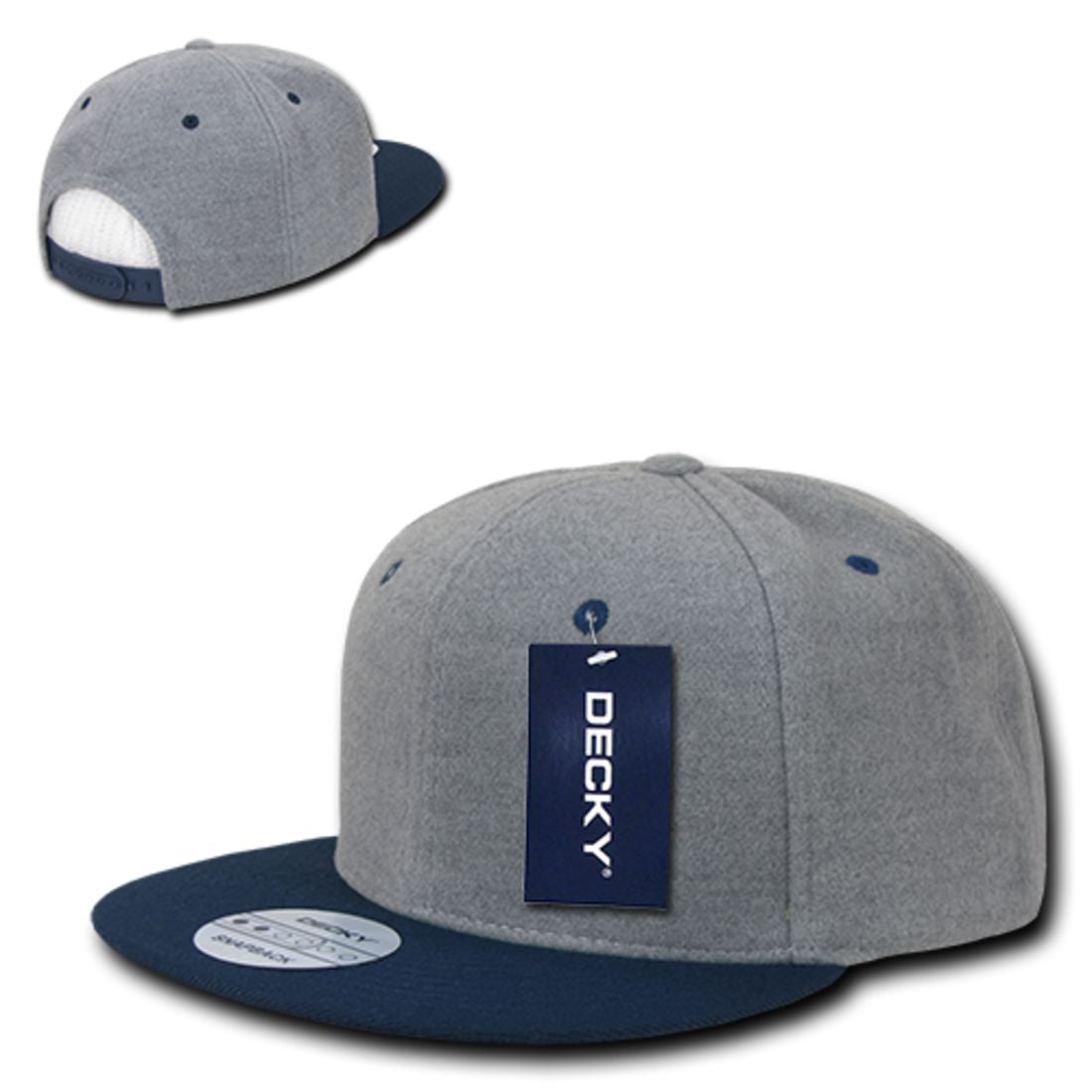 Decky 1087 Melton Wool High Profile Snapback Hats 6 Panel Flat Bill Caps Wholesale