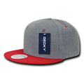 Decky 1087 Melton Wool High Profile Snapback Hats 6 Panel Flat Bill Caps Wholesale