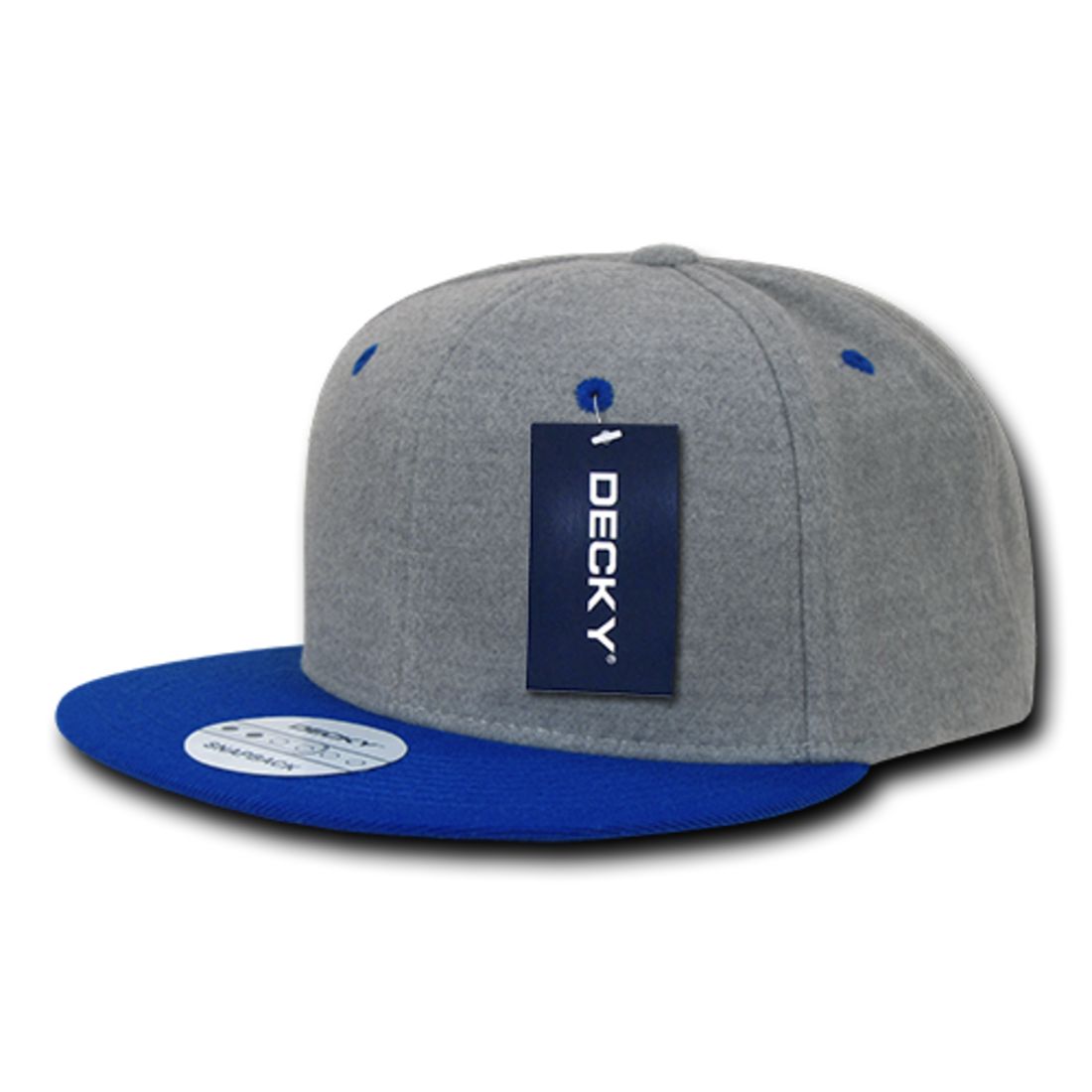 Decky 1087 Melton Wool High Profile Snapback Hats 6 Panel Flat Bill Caps Wholesale