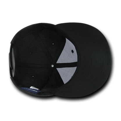 Decky 1087 Melton Wool High Profile Snapback Hats 6 Panel Flat Bill Caps Wholesale