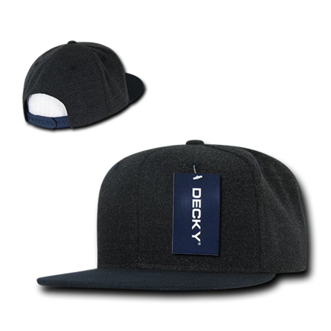 Decky 1087 Melton Wool High Profile Snapback Hats 6 Panel Flat Bill Caps Wholesale